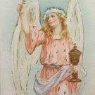 Antique Easter Postcard Angel Unposted Divided
