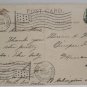Antique Postcard Greetings Embossed Posted Divided