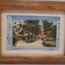 Antique Postcard Residence of Gene Autry Greetings From Hollywood in Wood Frame