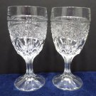 Vintage Cocktail Glasses Clear Crystal Set of 2