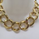 Vintage Necklace Thick Gold Tone Metal Chain
