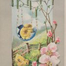 Antique Easter Postcard Yellow Baby Chicks Germany Unposted Divided