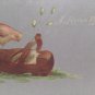 Antique Easter Postcard Baby Chick Unposted Divided