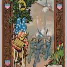 Antique Patriotic Postcard Celebrating Independence Day Divided Unposted