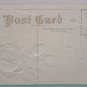 Antique Postcard Date Series Mechanical Roses Heavily Embossed Divided Unposted