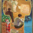 Antique Christmas Postcard Santa Claus Divided Unposted Embossed