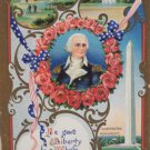 Antique Postcard President George Washington Germany Divided Embossed Posted