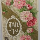 Antique 1910 New Year Postcard by John Winsch Germany Divided Unposted