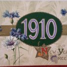 Antique 1910 New year Postcard Germany Embossed Divided Posted