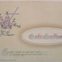 1914 Easter Postcard Puple Floral Winsch Embossed Unposted Divided
