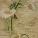 Antique Easter Postcard Lilies Embossed Posted Undivided
