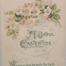 1912 Easter Postcard Pink White Floral Winsch Embossed Unposted Divided