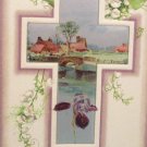 1910 Easter Postcard Cross Scenic Winsch Embossed Posted Divided
