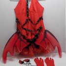 Halloween Costume Red Devil Teenage Girl Size Large 12-14