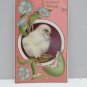 Antique Easter Postcard Chick Egg Embossed Unposted Divided