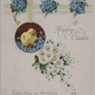 Antique Easter Postcard Chicks Posted Divided
