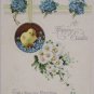 Antique Easter Postcard Chicks Posted Divided