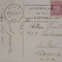 Antique Easter Postcard Hens Egg Embossed Posted Divided