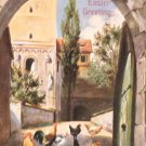 Easter Postcard Roosters Hens Chicks Posted Divided Germany