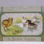 Antique Easter Postcard Baby Chicks Ducklings Embossed Divided Unposted