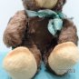 Antique Teddy Bear Miniature Brown Mohair Fur Glass Eyes Wooden Disc Joints