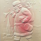 Antique Christmas Postcard Santa Claus Walking Blowing Horn Undivided Unposted
