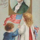 Antique Postcard President George Washington Divided Embossed Posted