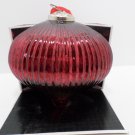 Christmas Tree Ornaments Large Burgundy Glass Bulbs New in Box made in USA