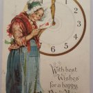 Antique New Year Postcard Tuck and Sons Series 12 Posted Divided
