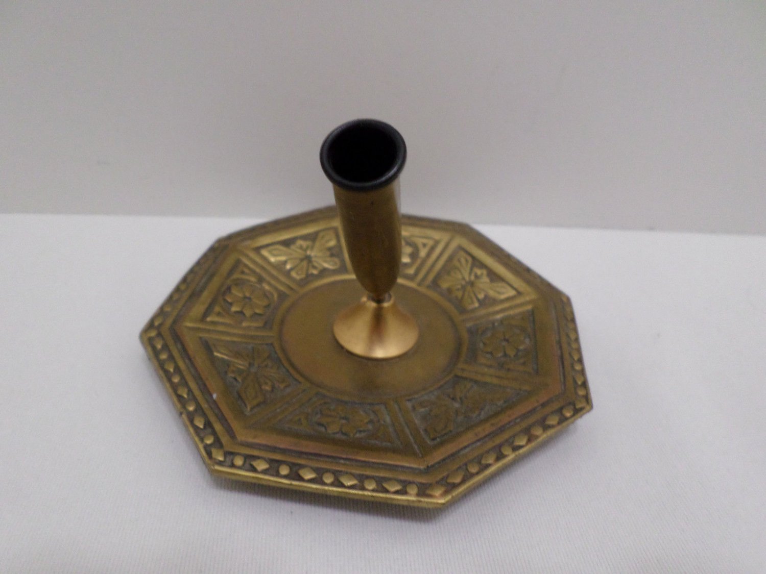 Vintage Solid Brass Ink Pen Holder Stamped J.B. 2880 on the Bottom