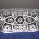 Serving Dish Clear Glass Rectangle Early American Prescutt Star of David