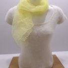 Womens Scarf 100% Nylon Exclusive of Ornamentation, Yellow with White Design