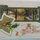 Antique 1911 New Year Postcard Country Scene John Winsch Germany Posted