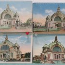 Four Postcards Panama Pacific Intl Expo San Francisco of Festival Hall