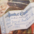 1908 New Year Postcard Santa Claus Bank of Time Embossed Posted Divided
