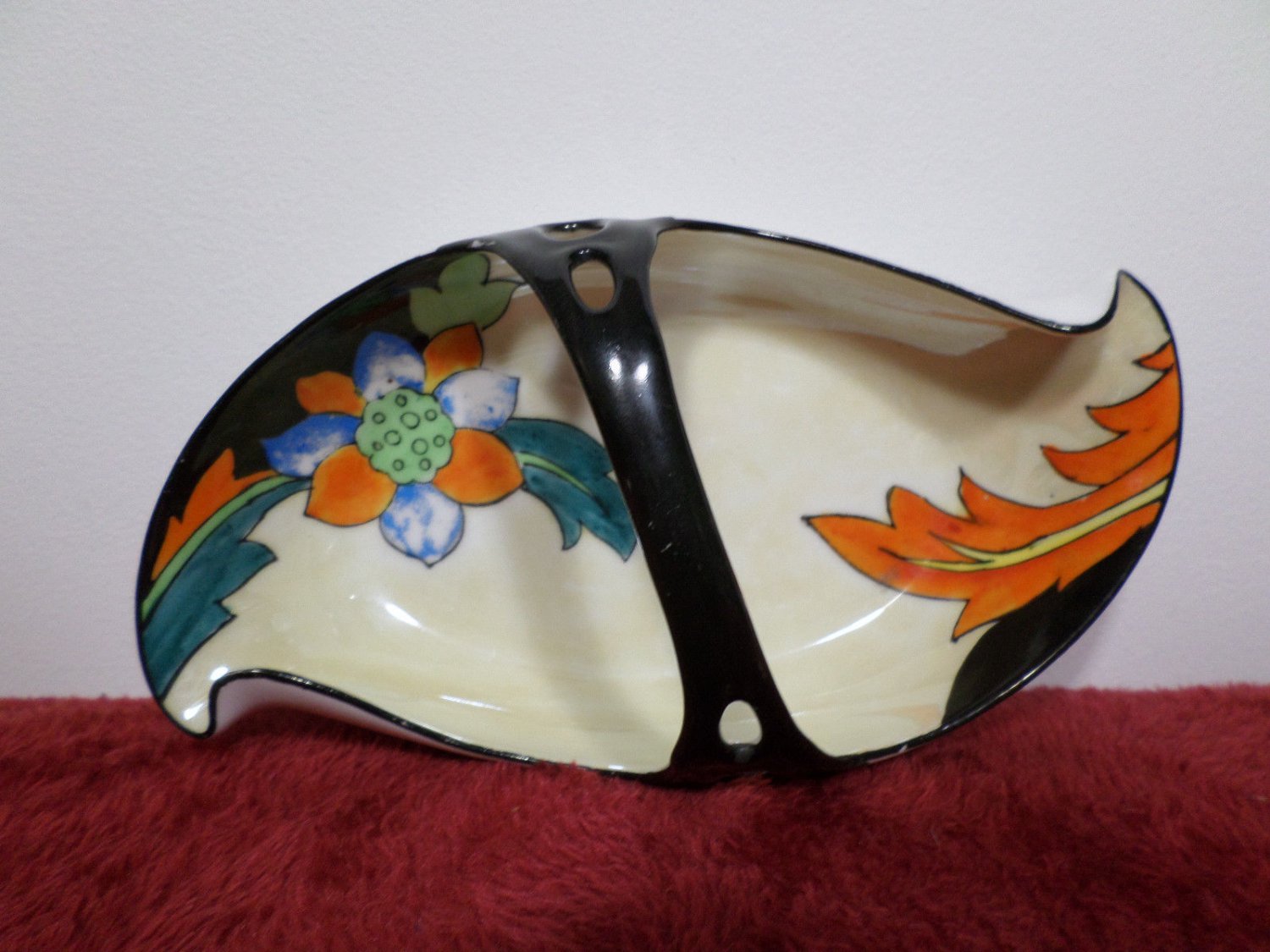 Vintage Japanese Porcelain Basket made in Japan