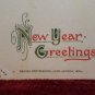 Antique 1914 New Year Postcard 4 Leaf Clover by Winsch Posted Embossed Dividded