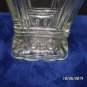 Vintage Flower Vase Square Clear Glass Ornate Heavy