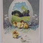 1911 Easter Postcard Chicks Egg Embossed Posted Divided
