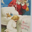 Antique 1908 Christmas Postcard Santa Claus Listens to a Childs Prayers Embossed