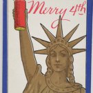 Antique Patriotic Postcard the Statue of Liberty Independance Day Unposted