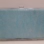 Cigarette Case Blue Faux Snake Skin