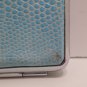 Cigarette Case Blue Faux Snake Skin