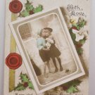 Christmas Postcard Real Picture Postcard of Two Little Girls London