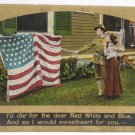 Antique Patriotc Postcard USA Flag Memorial Day Unposted Divided