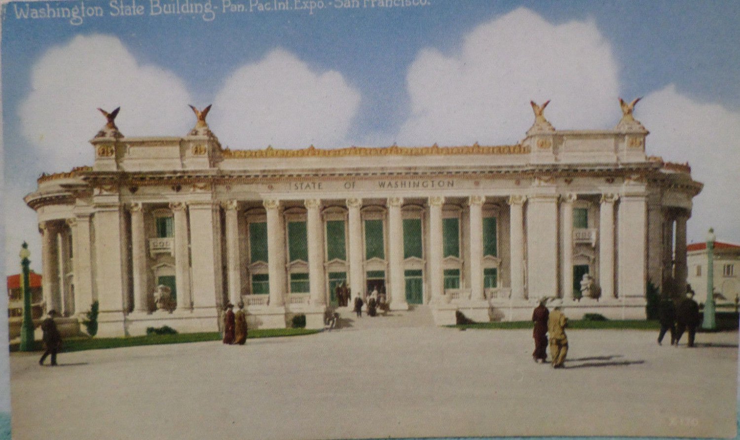 Antique Postcard Panama Pac Intl Expo San Francisco Washington State Building