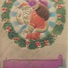 Antique Christmas Postcard Santa Claus Embossed Divided Posted 1911