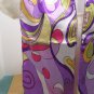 Vintage Womens Scarf Wrap 100% Polyester Purple Pink and Yellow