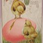 Antique Easter Postcard Baby Chicks Egg Unposted Divided