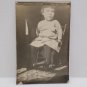 Antique RPPC Postcard Little Girl Sitting in a Chair Small Postcard